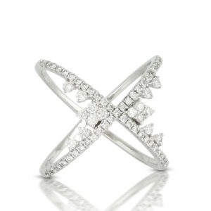 14K Diamond Criss Cross Ring image 0