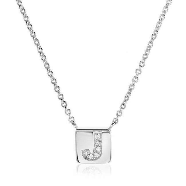 14K Tag Initial Necklace image 0