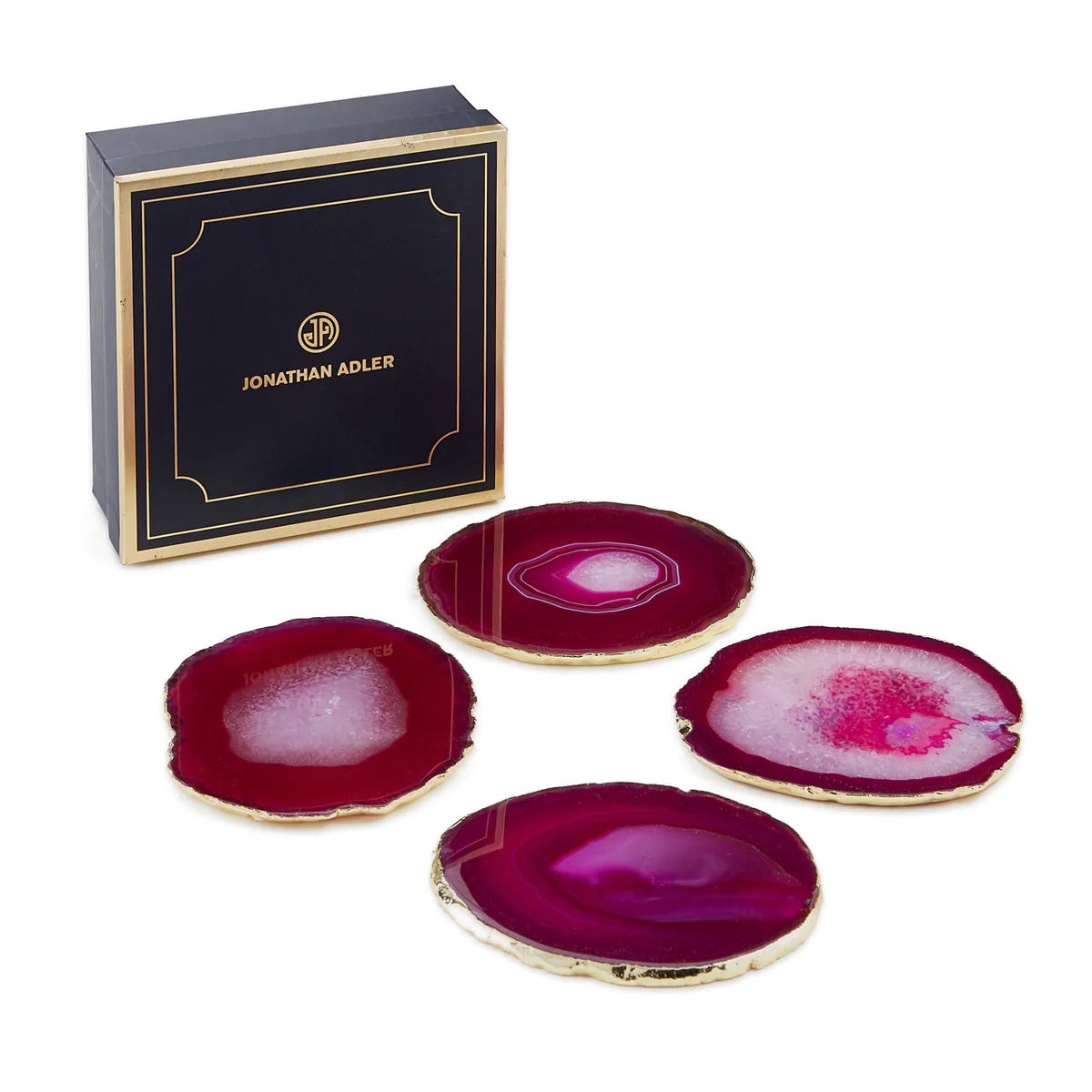 Fuschia Agate Coasters image 0