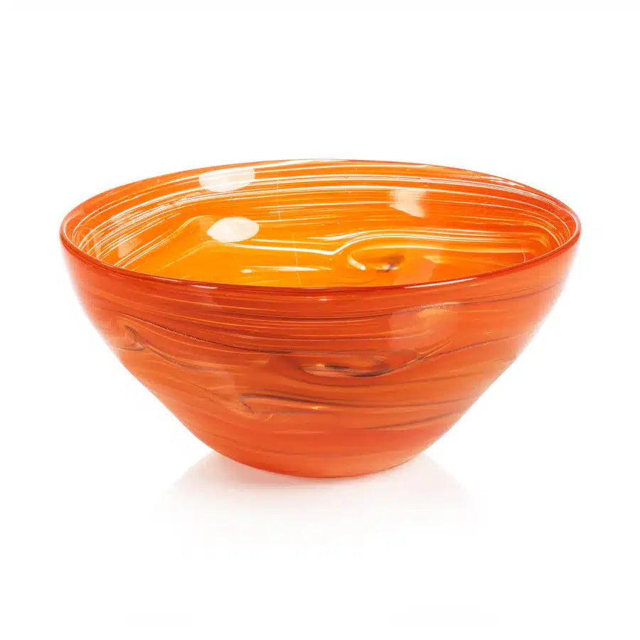 Orange Delphine Glass Bowl - Large image