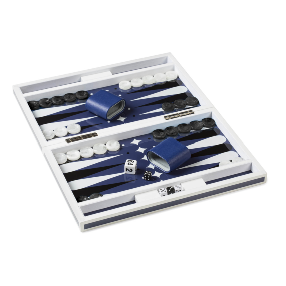 Backgammon Set - Blue and White image 0