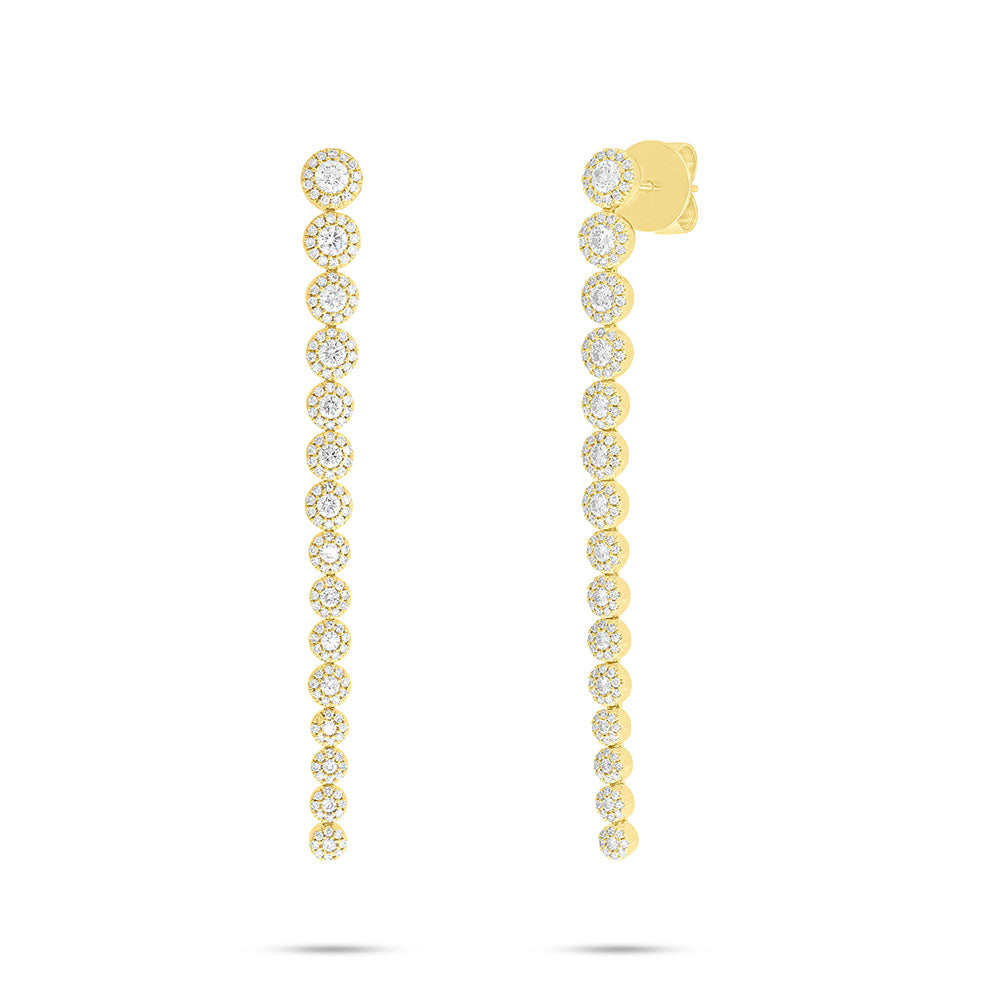 14K Diamond Drop Earrings image 0