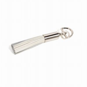 White Leather Tassel Bottle Opener image 0