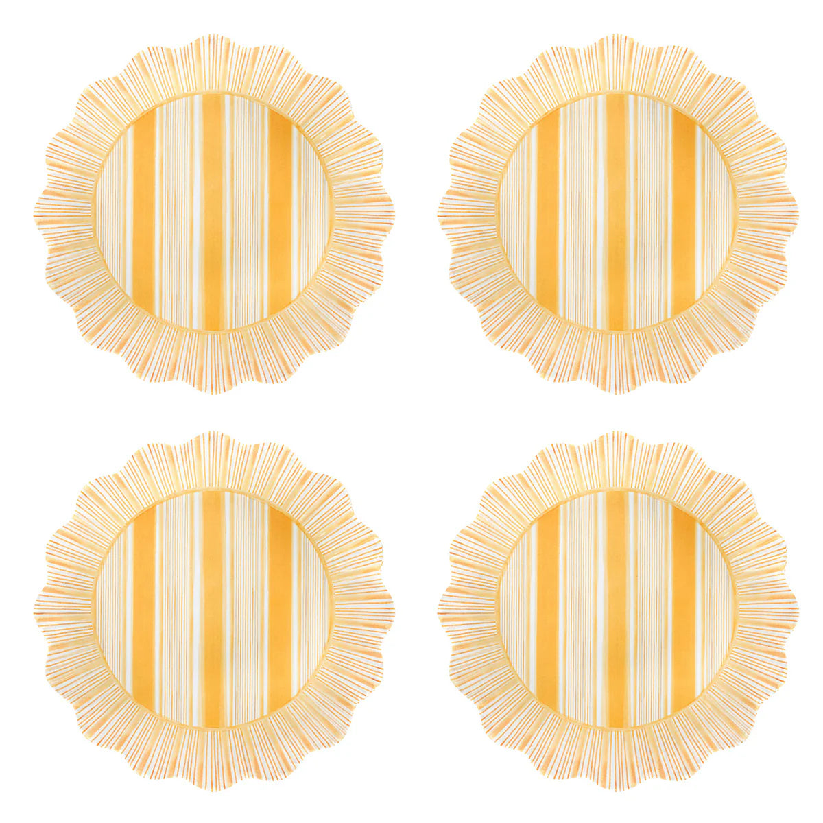 Cabana Stripe Melamine Plate Set of 4