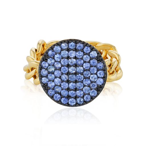 Denim Medium Chain Link Ring image 0