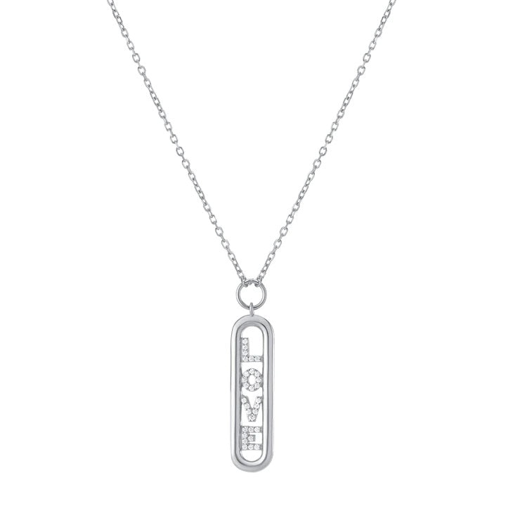 Love Bar Necklace - Silver image 0