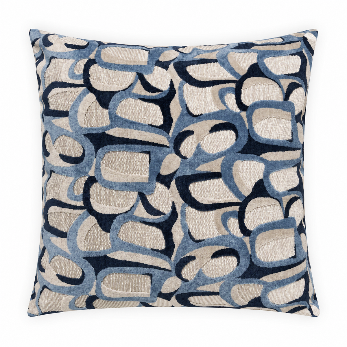 Blue & Natural Pillow - 20"x 20"