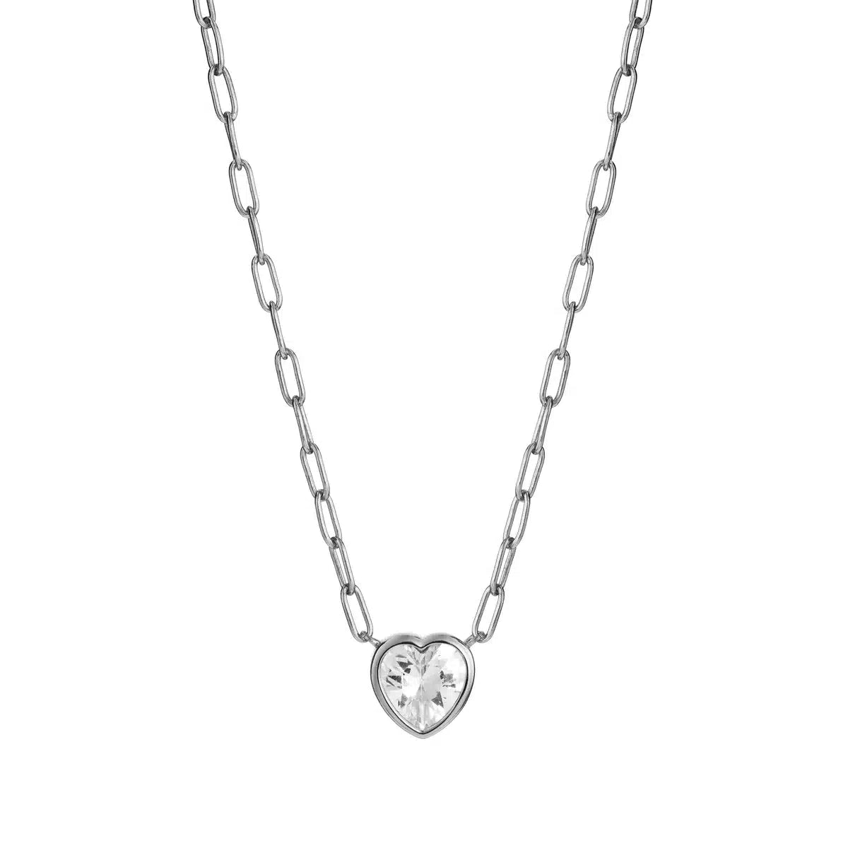 Heart Paperclip Necklace image 0