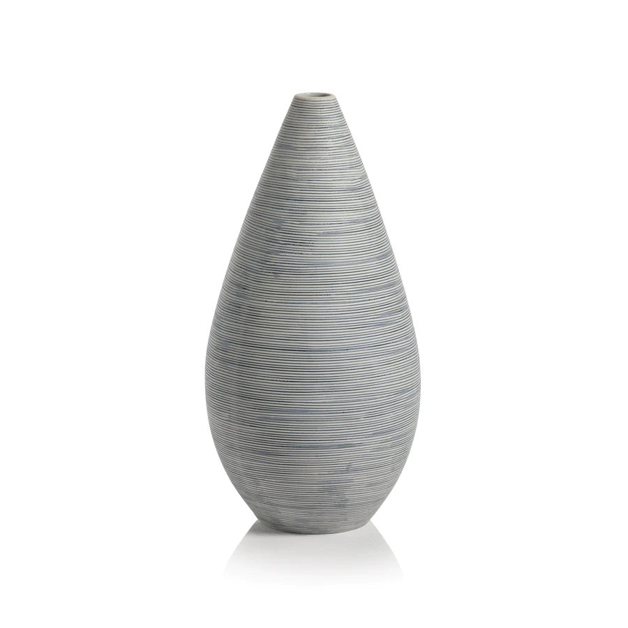Laguna Porcelain Vase | White & Blue Stripe image 0