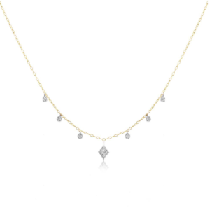 Diamond Bezel Marquis Drop Necklace image 0