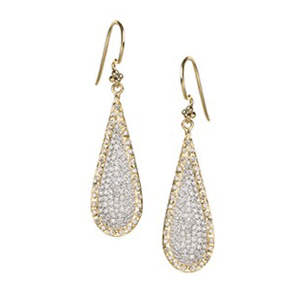 18K Diamond Teardrop Earrings – Radiant Design image 0