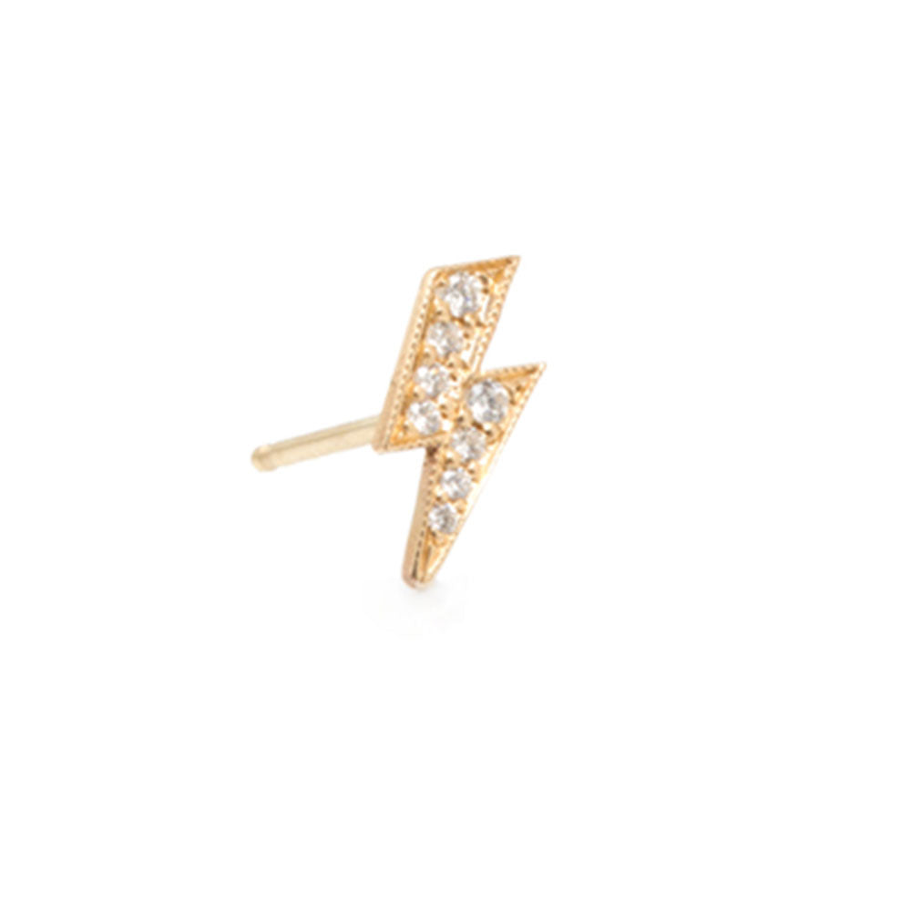 14K Diamond Lightning Stud(Single) image 0