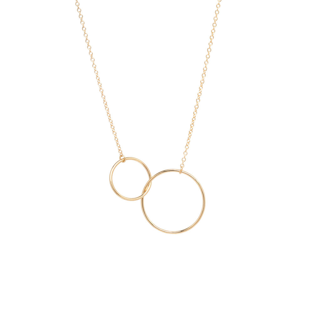 14K Interlocking Circles Necklace image 0