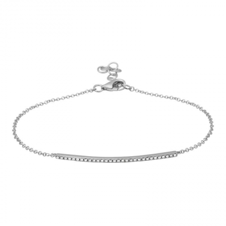 14K Diamond Bar Bracelet image 0