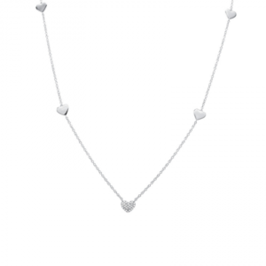 14k White Gold Diamond Necklace image 0