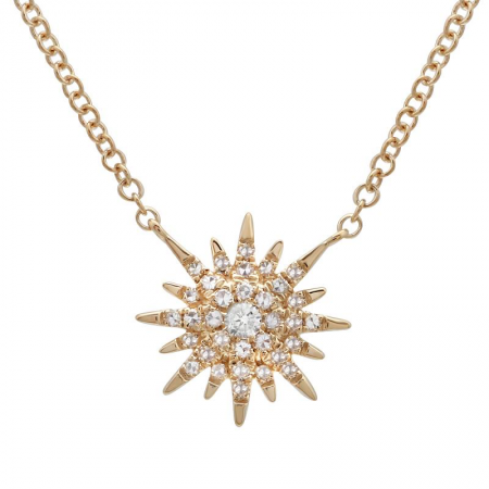 14K Yellow Gold Diamond Necklace image 0