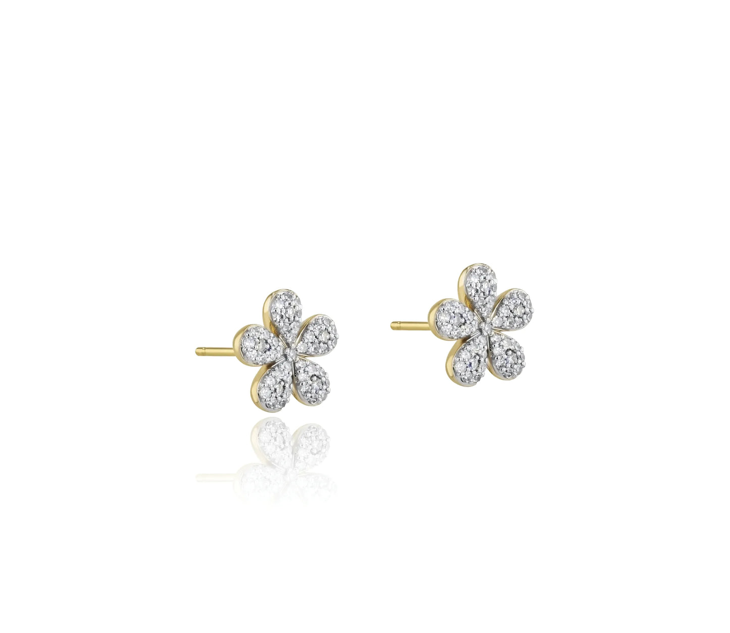 Diamond Flower Studs image 1