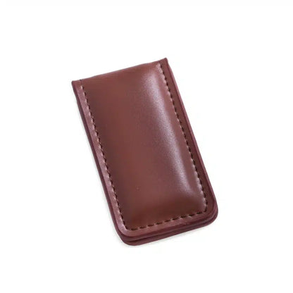 Harry Leather Magnetic Money Clip - Leather Brown image