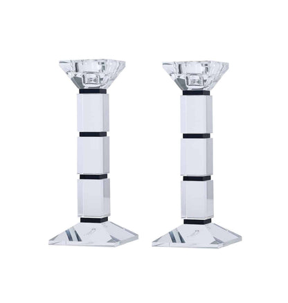 Crystal Square Design Candlesticks image 0