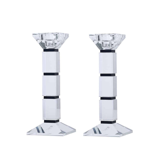 Crystal Square Design Candlesticks image 0