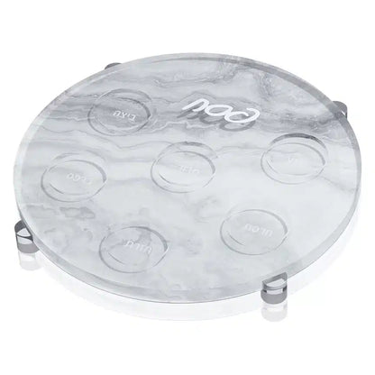 Agate Seder Plate - Silver image