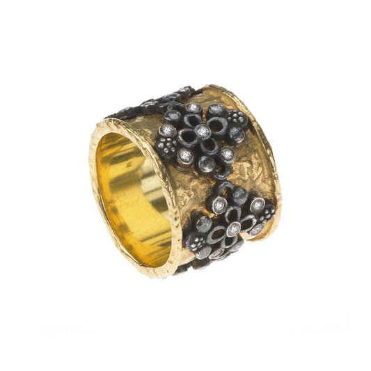 18K Tres Jolie Wide Band – Jewelry That Shines image 0