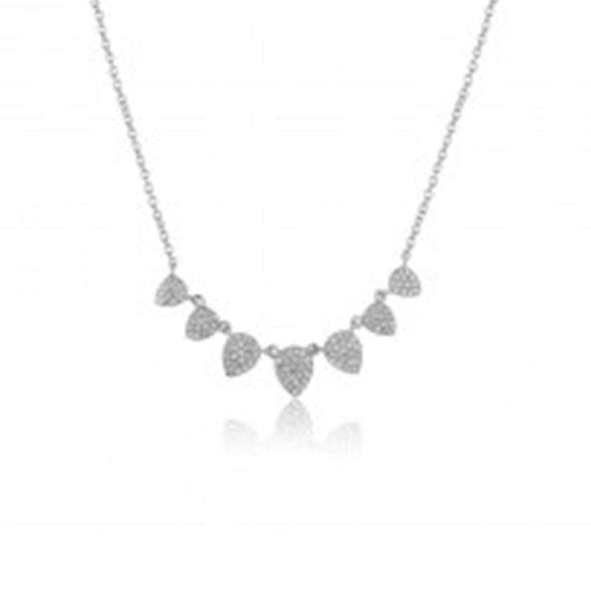 14K Pave Diamond Multi Pear Necklace image 0