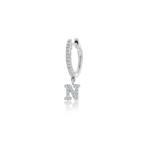 Diamond Huggies With Initial image 0