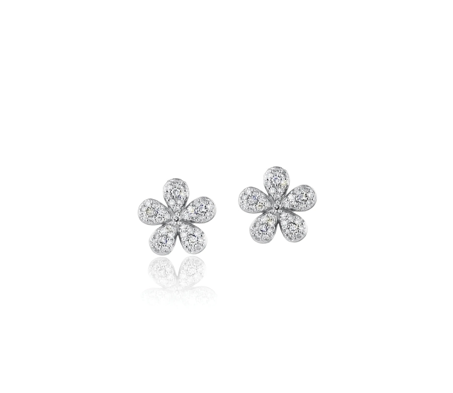 Diamond Flower Studs image 0