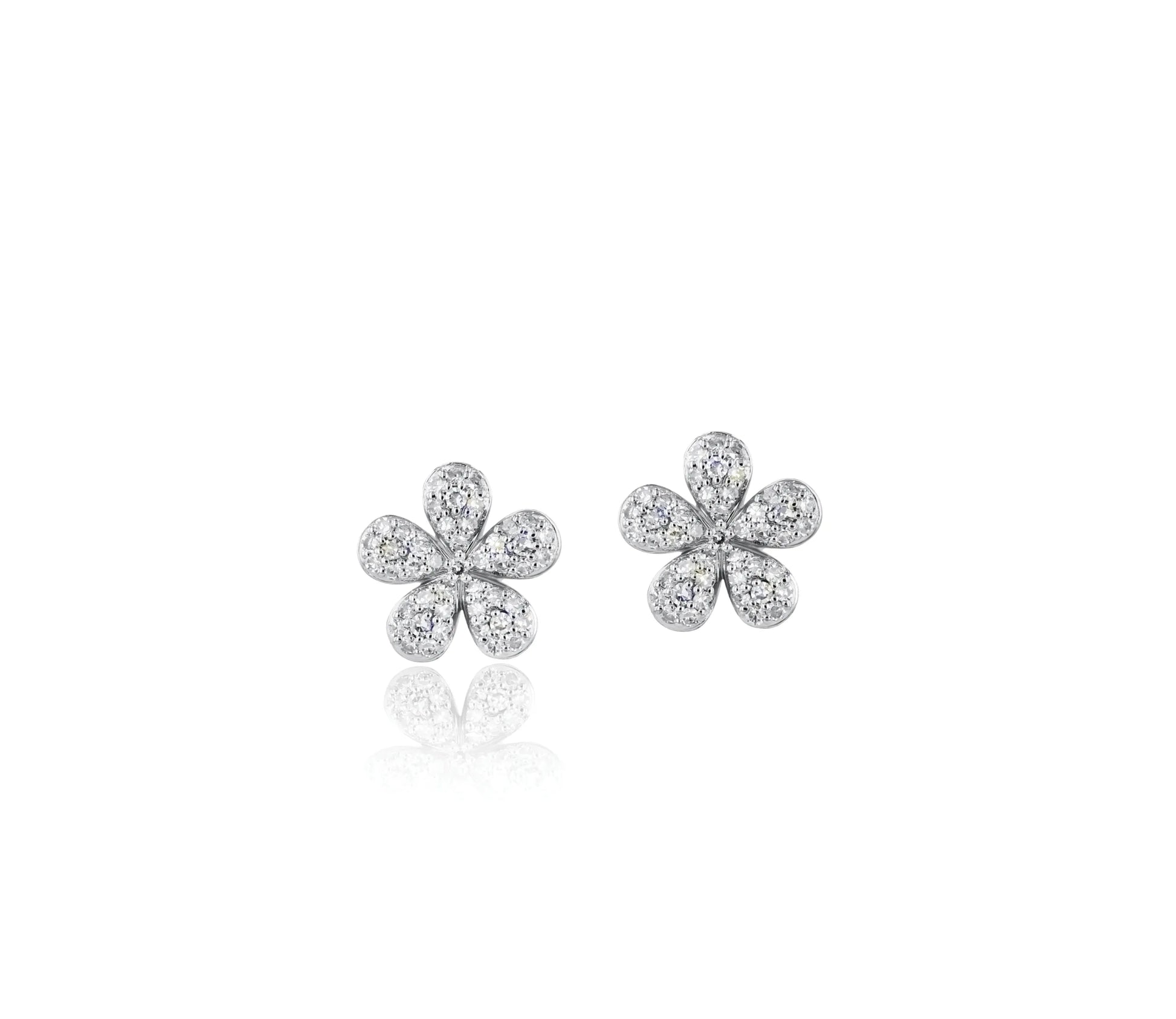 Diamond Flower Studs image 0