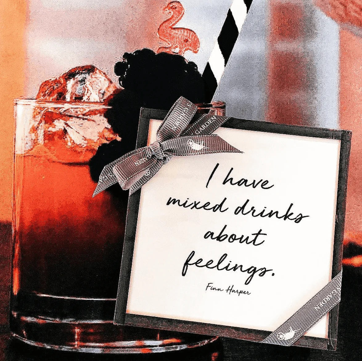 I Have Mixed Drinks About Feelings Coasters image 1