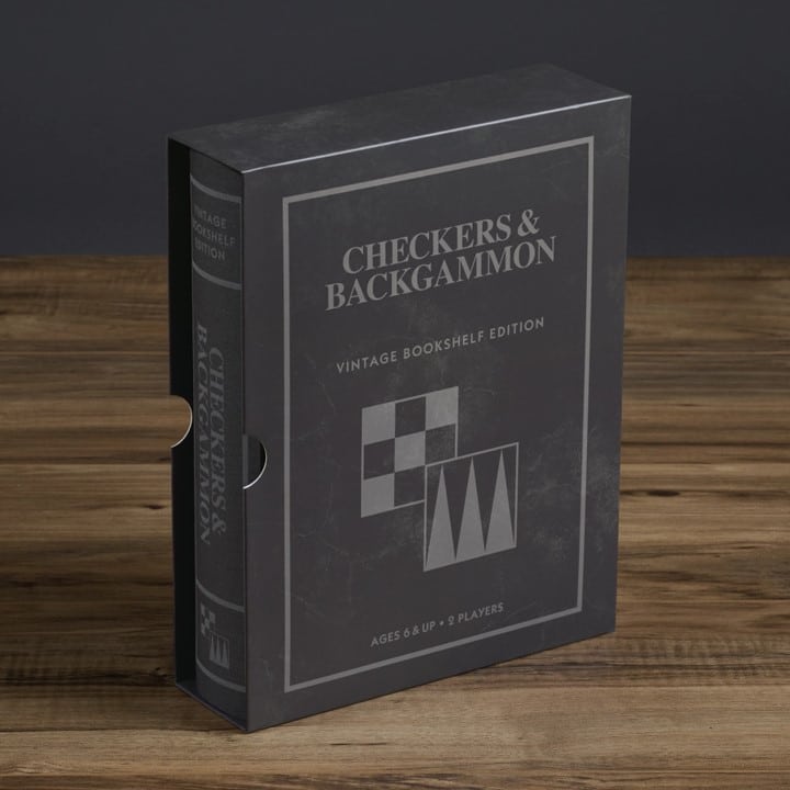 Checker & Backgammon Bookshelf Game image 0
