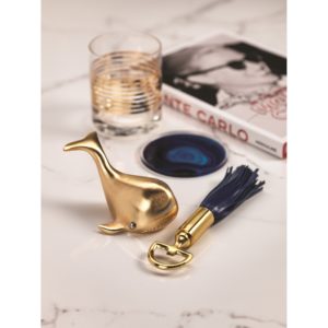 Royal Blue Leather Tassel Bottle Opener image 0