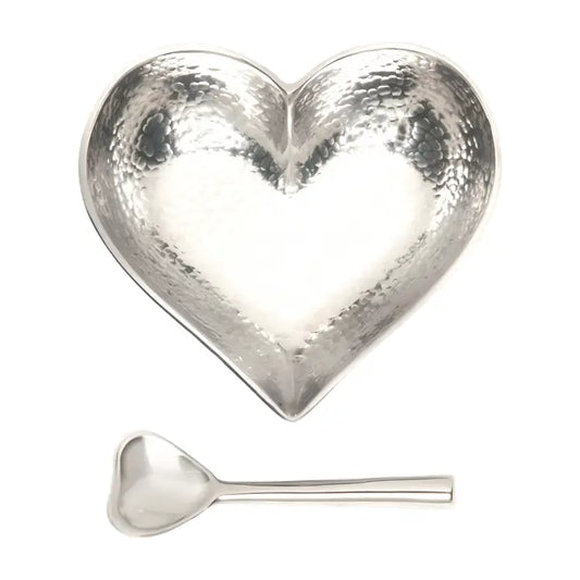 Pattern Heart Dish with Spoon image 0