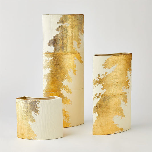 Splashy Gold Leaf Vase image 0