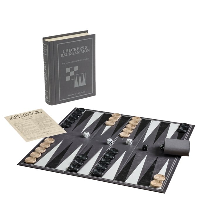 Checker & Backgammon Bookshelf Game image 2