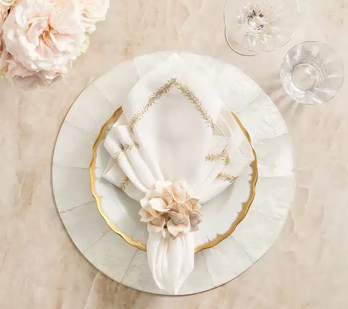 Kim Seybert Natural Round Capiz Placemat - Set of 4 image 2
