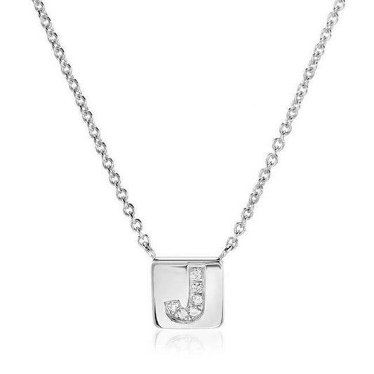 14K Tag Initial Necklace image 0