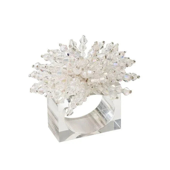 Kim Seybert Brilliant Napkin Rings – Set of 4 - Clear image