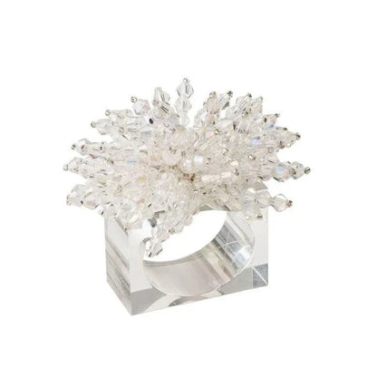Kim Seybert Brilliant Napkin Rings – Set of 4 - Clear image