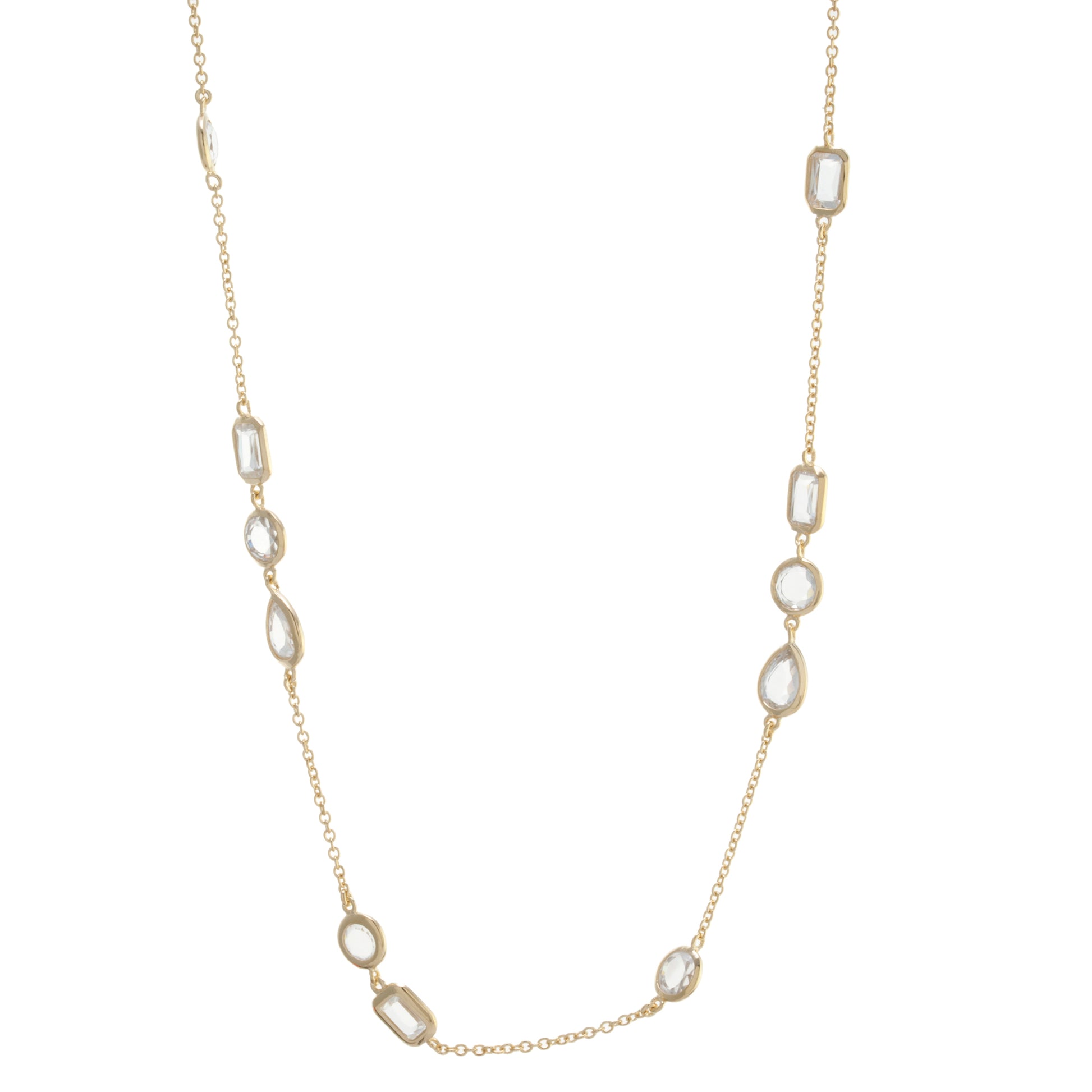 Long Crystal Necklace image 0