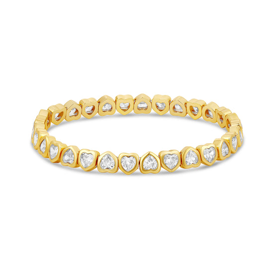 Mini Stretchy Bezel Heart Bracelet