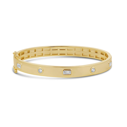 Multi Shape Stone Bangle