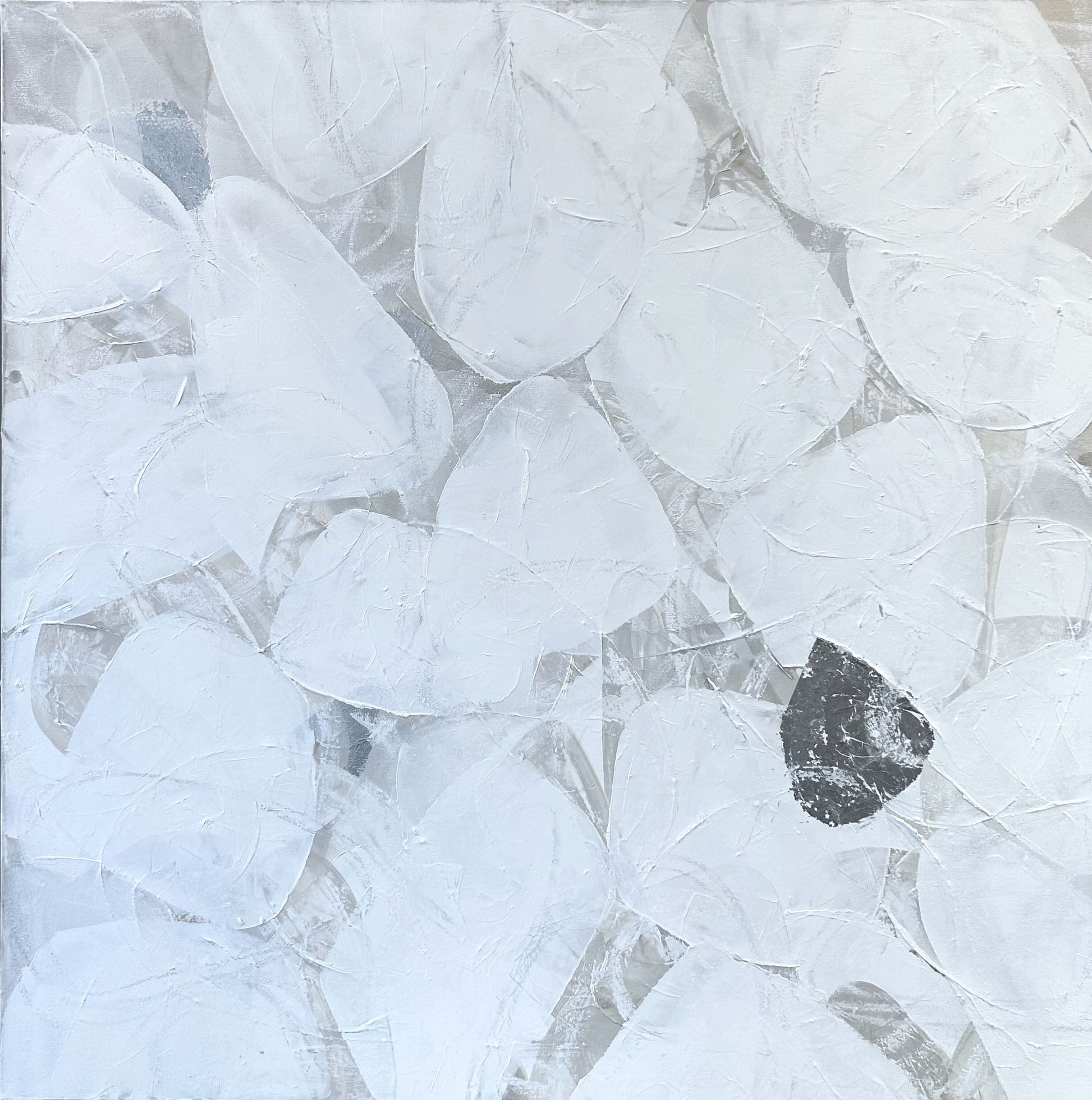 White Silver Framed Canvas image 0