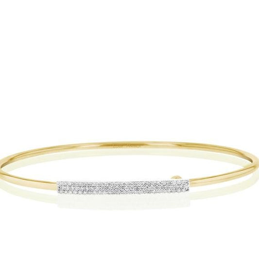 14K Diamond Wire Strap Bracelet image 0