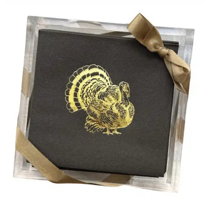 Thanksgiving Cocktail Napkin Set - Turkey image