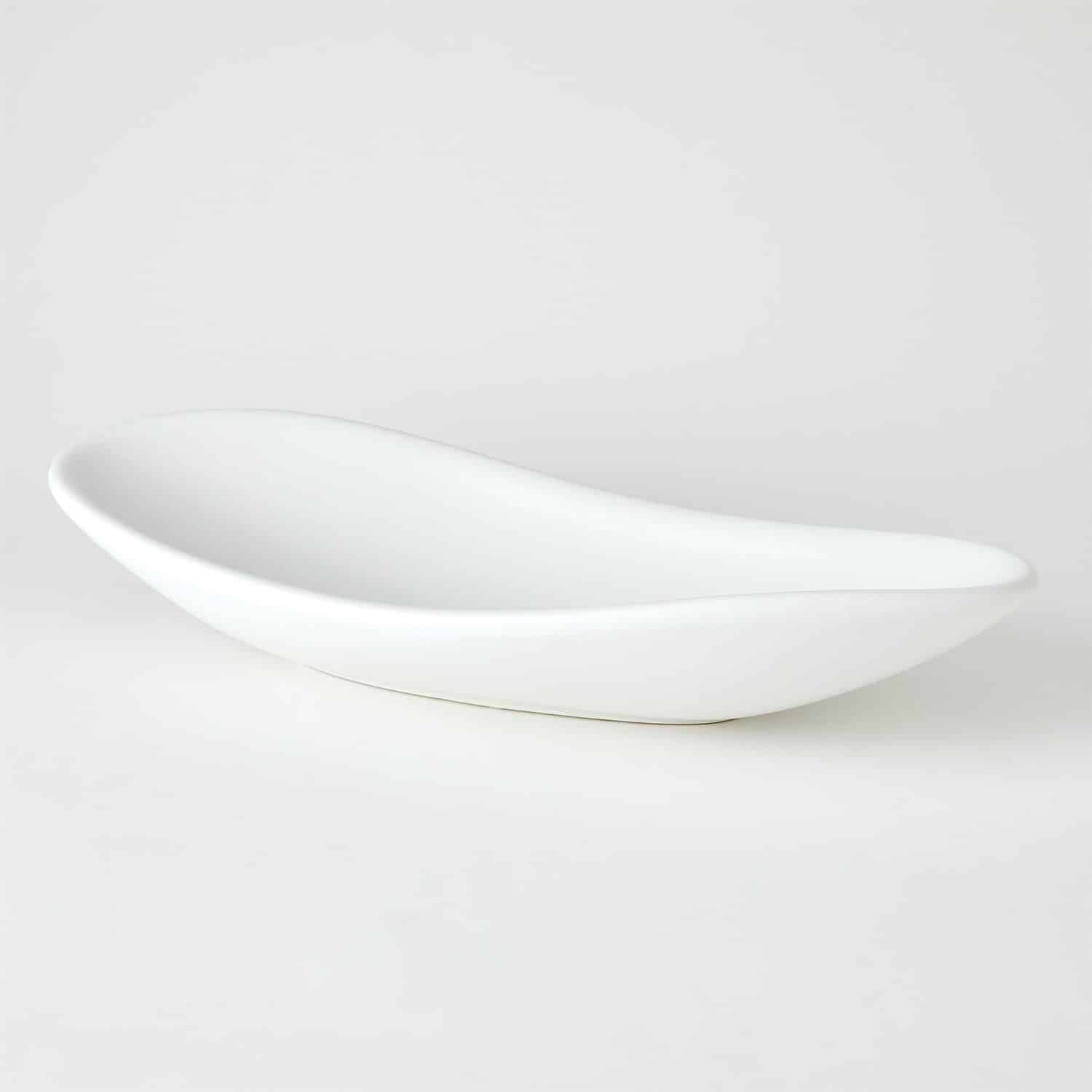 Oblong Platter Bowl - White image