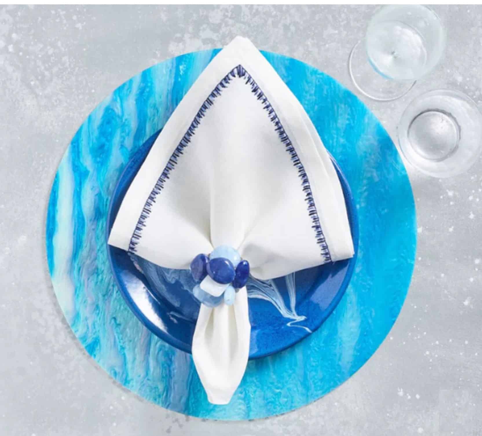 Kim Seybert Mirage Aqua Placemats - Set of 4 image 1