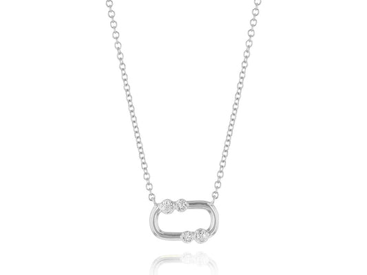 14K WG Micro Link Necklace image 0