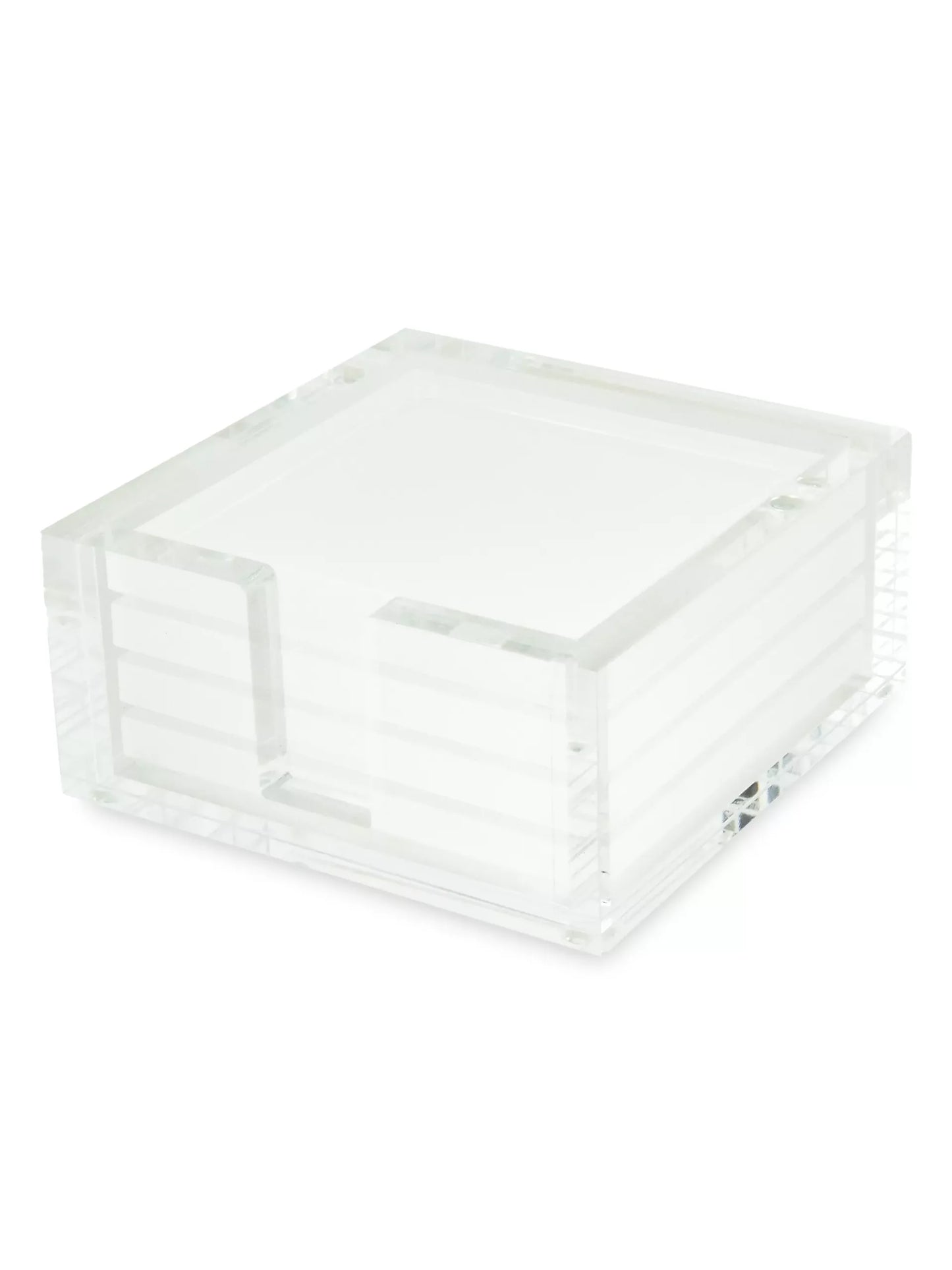 Lucite Coaster Set - White image